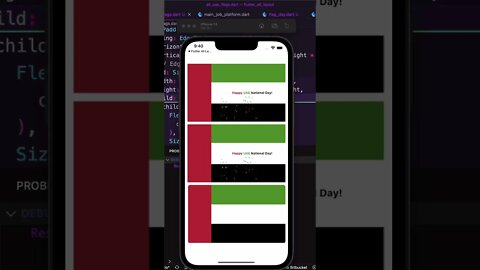 UAE Flag Animation | Flutter animation #flutter #google #streaming