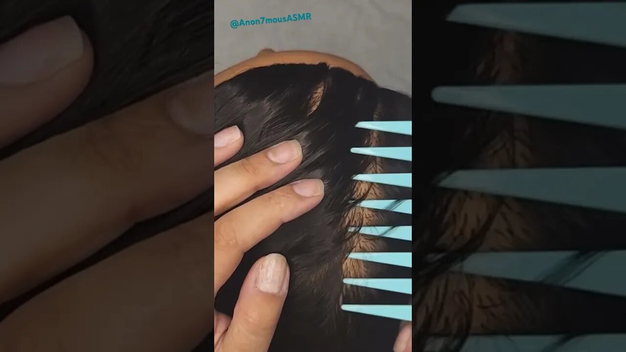 Scalp Massage With Hair Comb #asmr #asmrsounds #asmrtriggers #asmrnotalking #anon7mousasmr #fyp