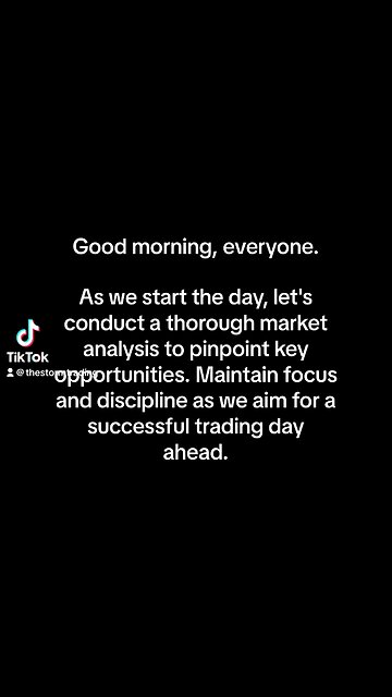 Good morning, everyone. As we start the day, let's conduct a thorough market analysis