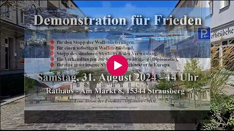 31.08.2024 Friedensdemo in Strausberg - Brandenburg