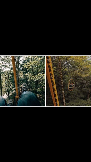 Tu peux faire du vélo suspendu en pleine forêt pour une vue incroyable à 1h30 de Montréal
