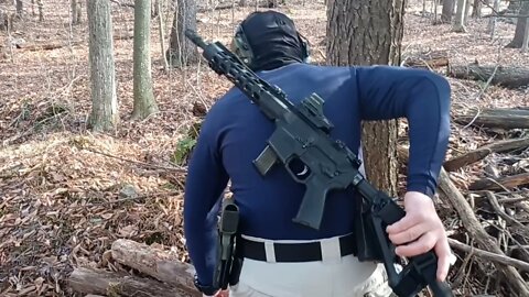 Tactical Trench with Palmetto 9mm AR and P80 on Kore Essentials belt