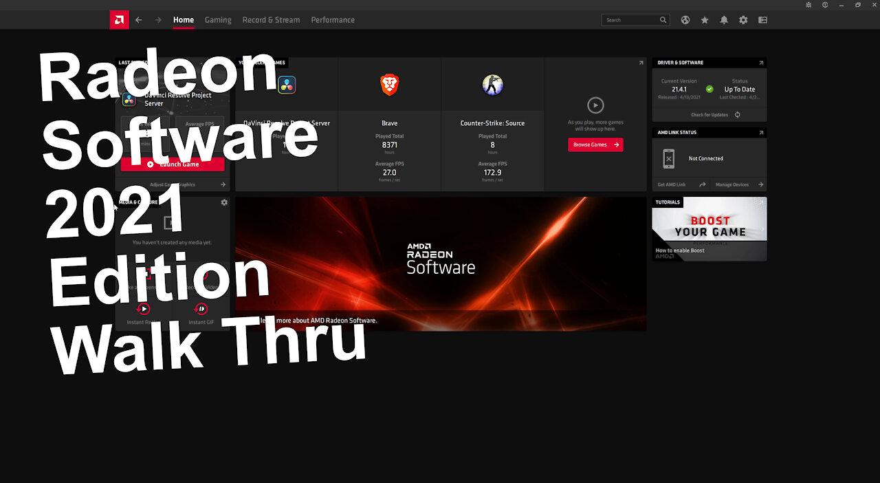 Radeon Software 2021 Edition Walk Thru