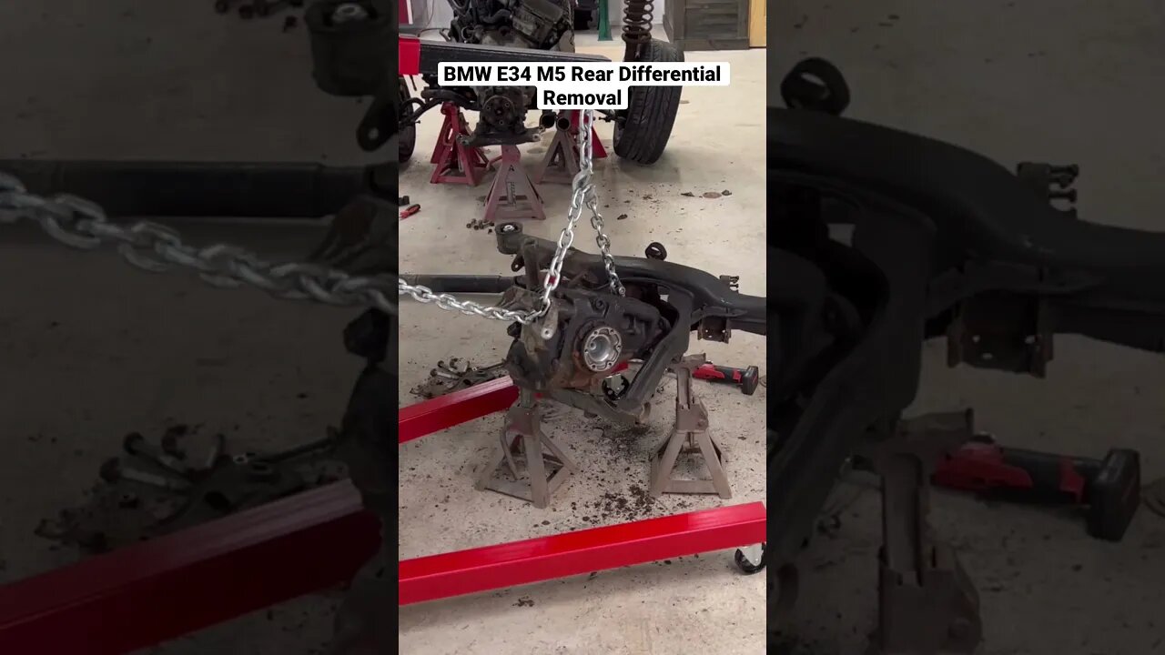 BMW E34 M5 Rear Differential Removal #shorts #bmw #cars #automotive #bmwm5 #bmwe34 #restoration