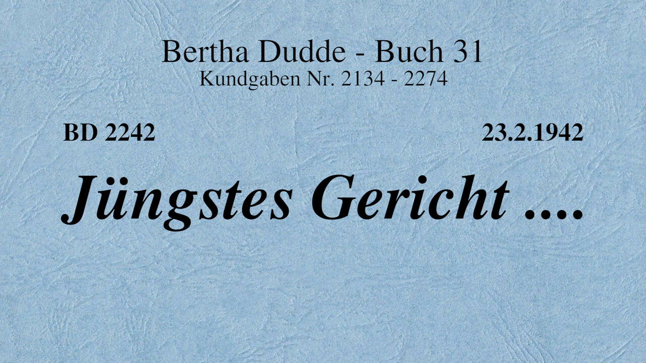 BD 2242 - JÜNGSTES GERICHT ...