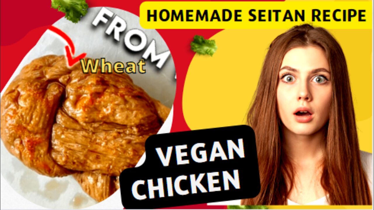 Vegan chicken with only 2 ingredients at home |Homemade seitan recipe for beginner Vegan Chicken