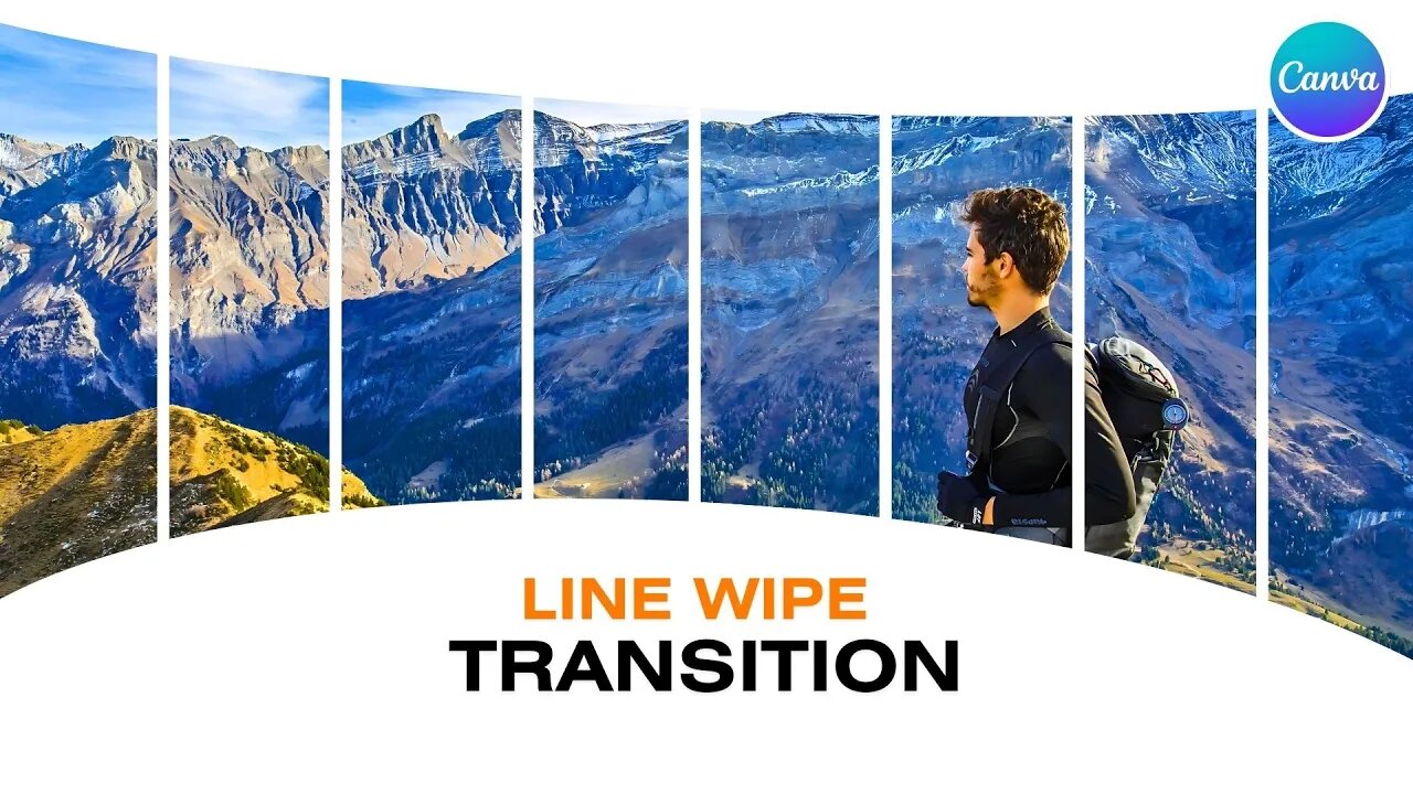 How to create Line Wipe Transition effect in Canva l easy canva l Canva tutorial