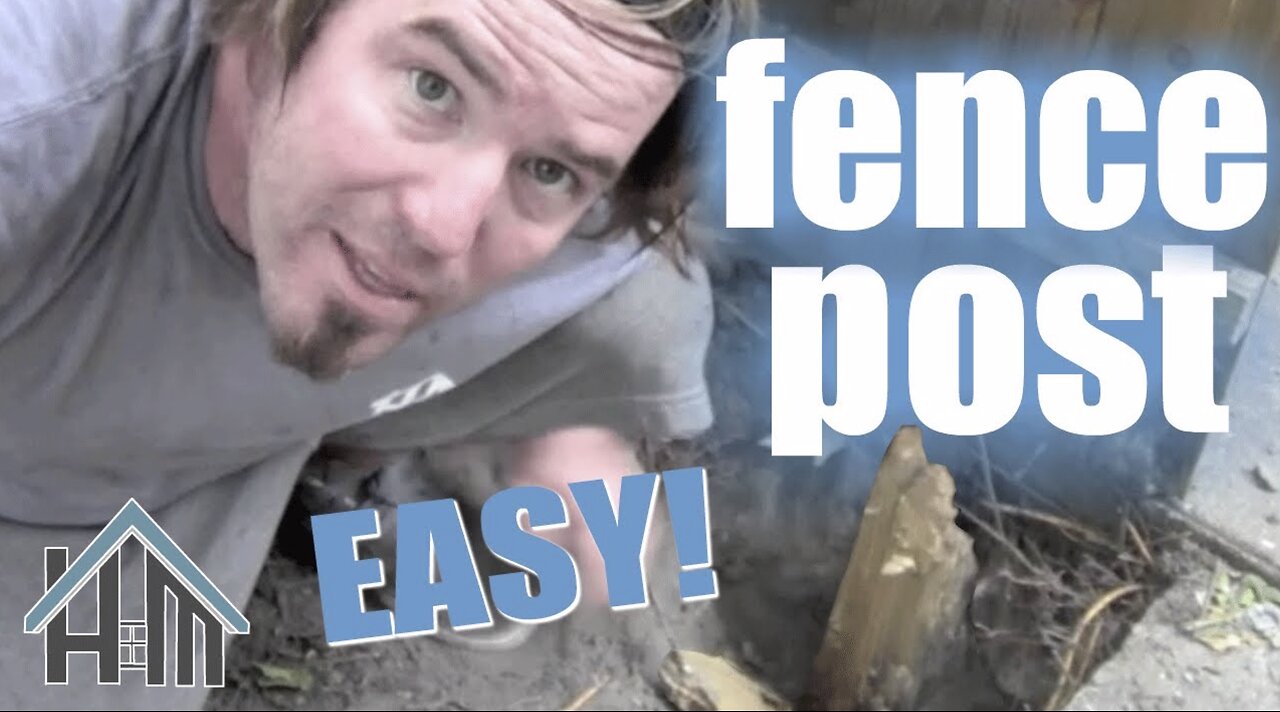 How to replace a rotted fence post, remove and install. Easy! Home Mender.