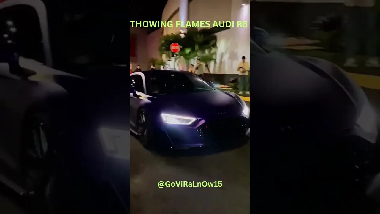 Mind-Blowing Audi R8 Watch it Spit Exhaust Flames! #viralvideo #flames #audir8v10 #exhaust #shorts