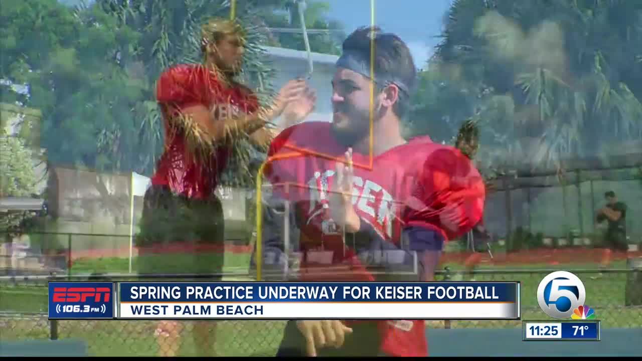 Keiser Spring football practice 3/28