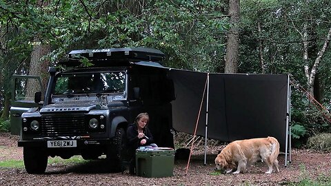 Overnight Camping Setup in 4X4 Camper