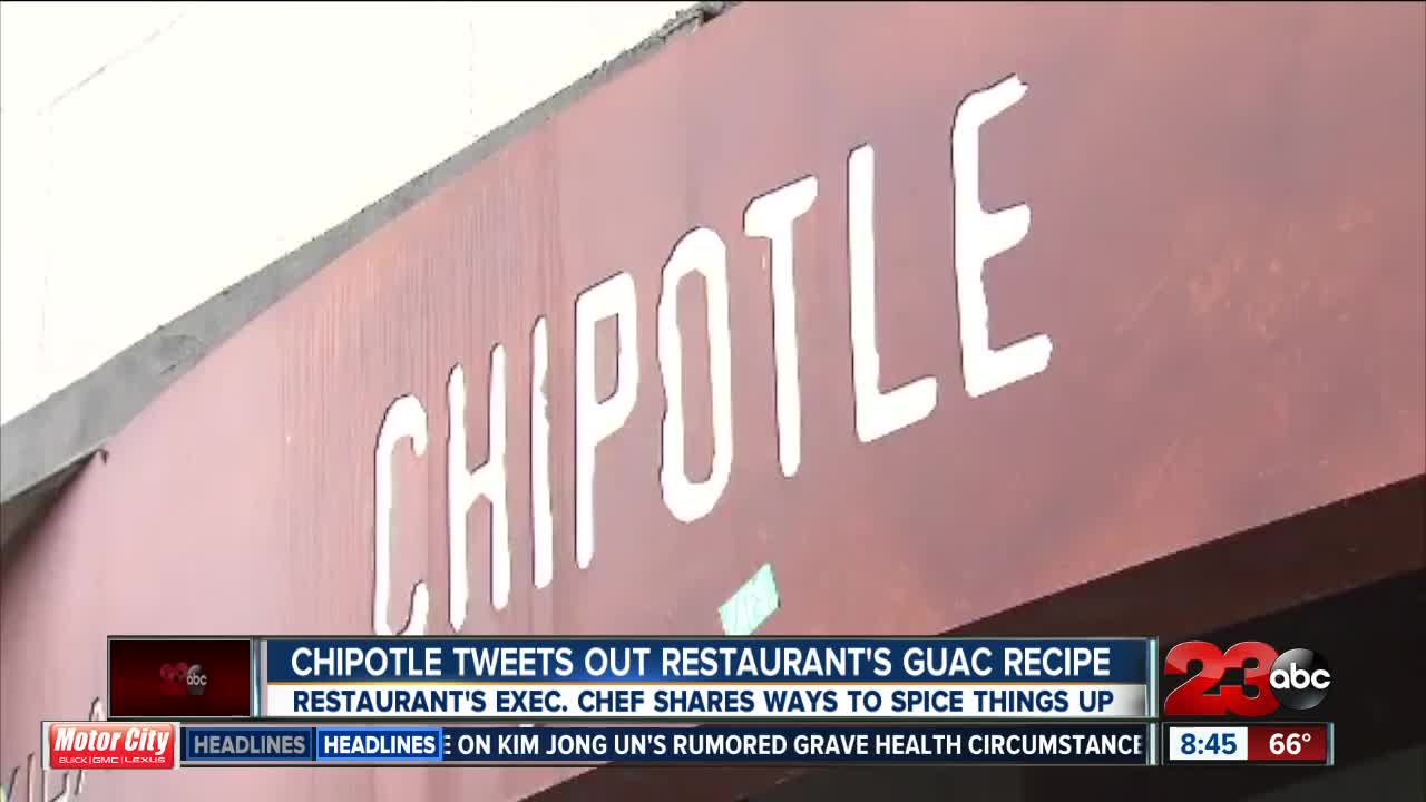 Chipotle tweets out restaurant's guac recipe