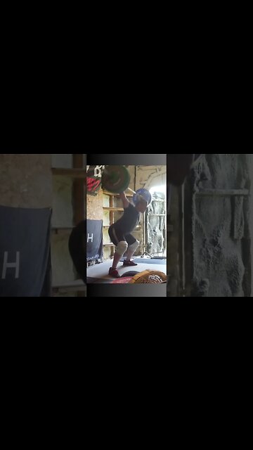 100 kg / 220 lb - Hang Power Snatch - Weightlifting Training