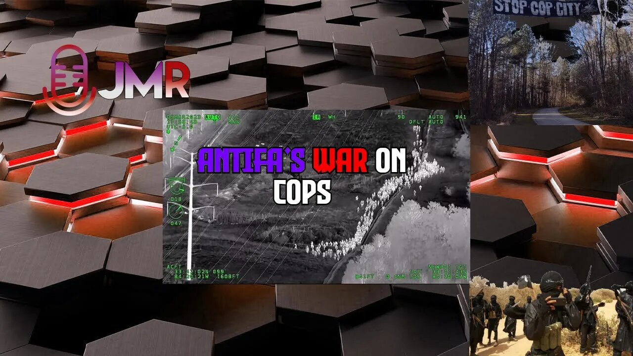 Antifa having 150 strong from aerial footage MARCHING to Atlanta cop city HUGE terrorist attack
