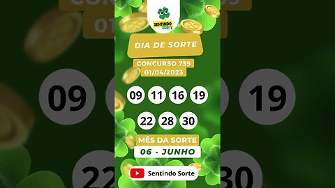 🍀 Resultado DIA DE SORTE 739 | 01/04/23 | Sentindo Sorte #shorts