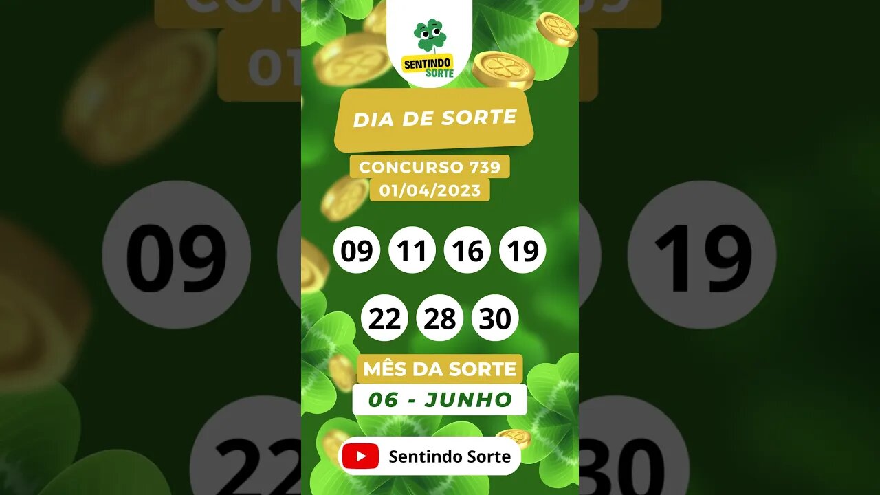 🍀 Resultado DIA DE SORTE 739 | 01/04/23 | Sentindo Sorte #shorts