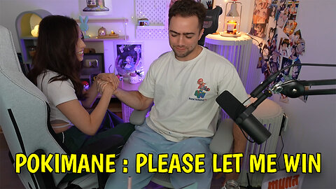 Mizkif Almost Loses Arm Wrestle to Pokimane!!