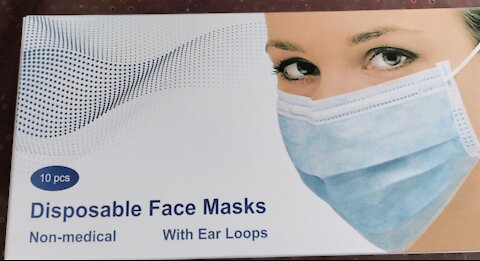Blue masks from Pinnacle Brands LLC, Rutherford,N.J.
