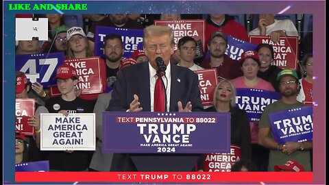 LIVE ! PRESIDENT TRUMP IN PA = FULL SPEECH