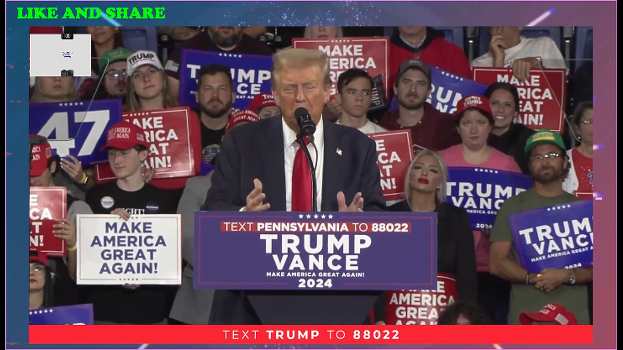 LIVE ! PRESIDENT TRUMP IN PA = FULL SPEECH