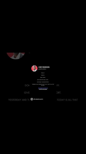 Today is all that matters