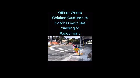 Officer Wears Chicken Costume to Catch Drivers Not Yielding to Pedestrians
