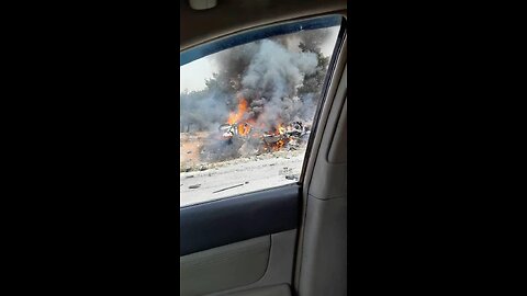 Documentation from the scene of the vehicle attack near Syria's border with