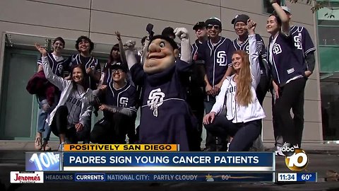 Teen cancer patients head to Padres spring training