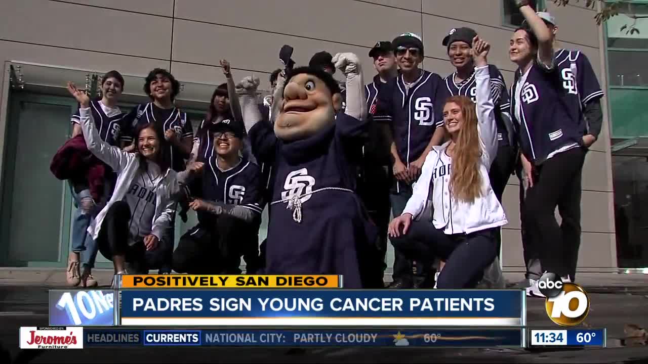 Teen cancer patients head to Padres spring training
