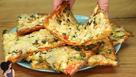 Better than pizza.😉Chop 2 eggplants. 🤗 Easy, cheap and delicious with ingredients at home. ASMR