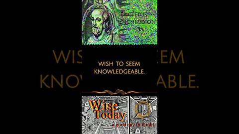WiseToday ~ Epictetus - Enchiridion (13a) #philosophy #stoicism #shorts