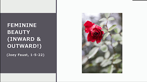Feminine Beauty (Inward & Outward!)