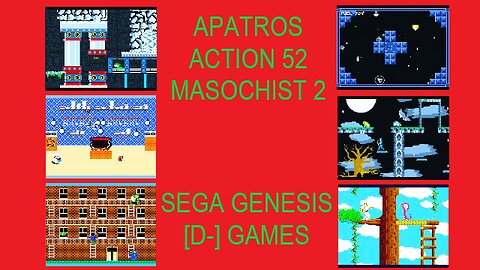 Apatros Action 52 Masochist 2: Sega Genesis [D-] Games