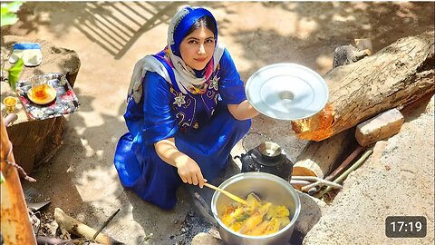 Traditional Village Cooking: Authentic lranian Baghali Polo with Lamb Shank