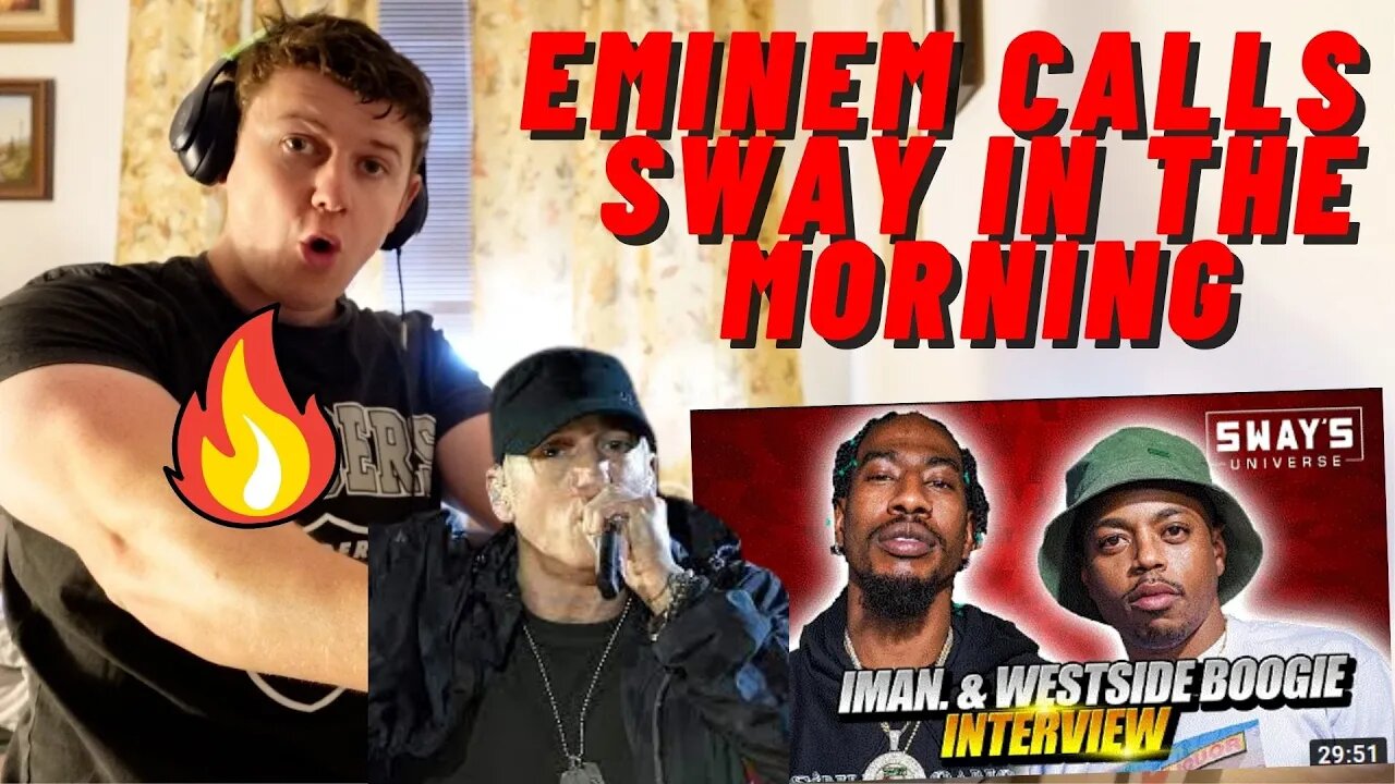 EMINEM CALLS SHADY 45 WITH SWAY IN THE MORNING & WESTSIDE BOOGIE!!((IRISH GUY REACTS!!))