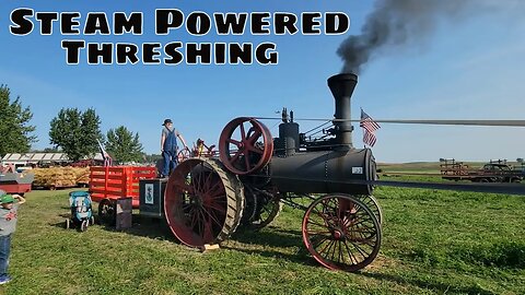 Steam Powered Threshing at the Lake Region Threshing Show