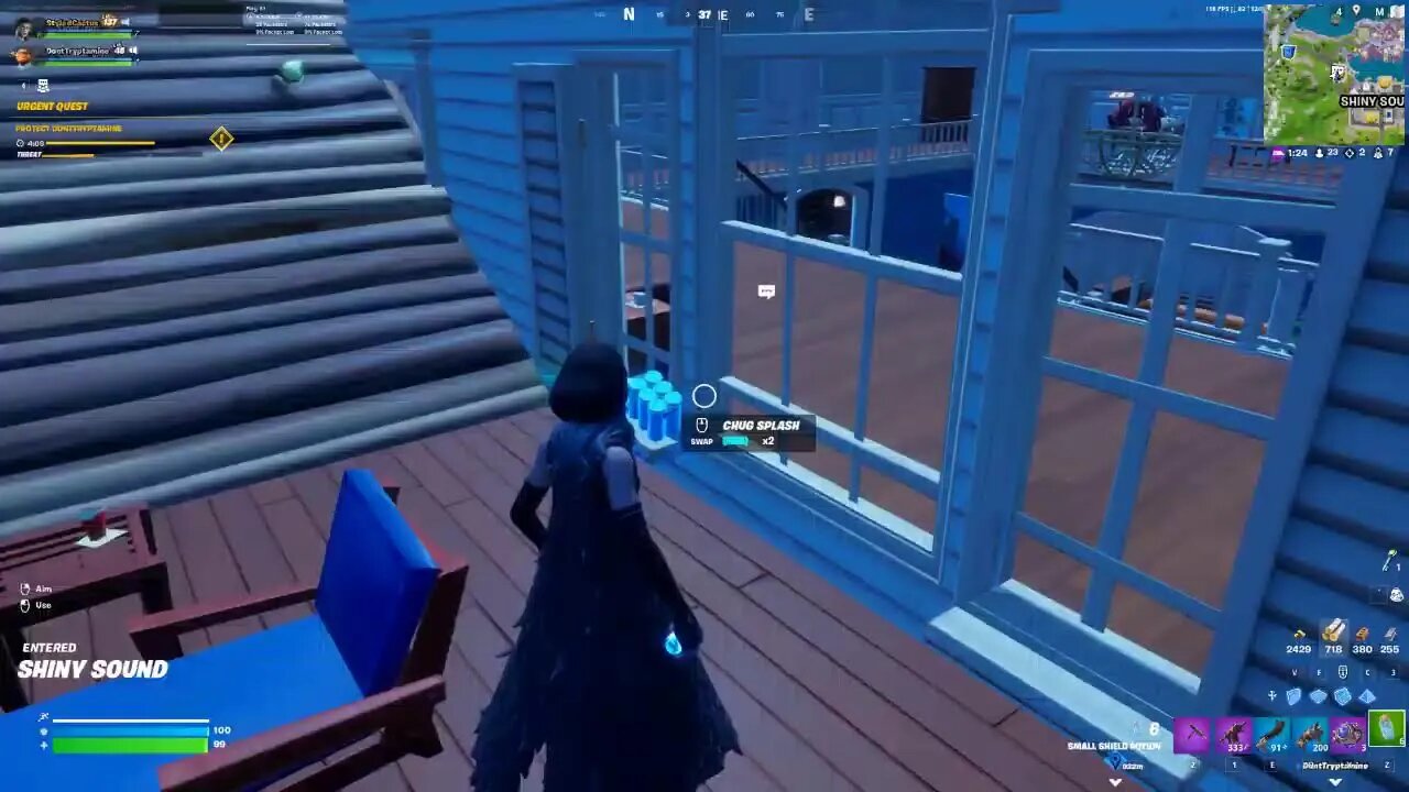 Playing Fortnite