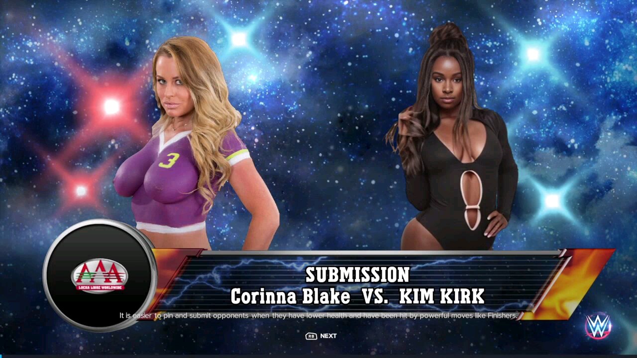 WWE 2k23 submission- Corinna Blake vs Kim Kirk