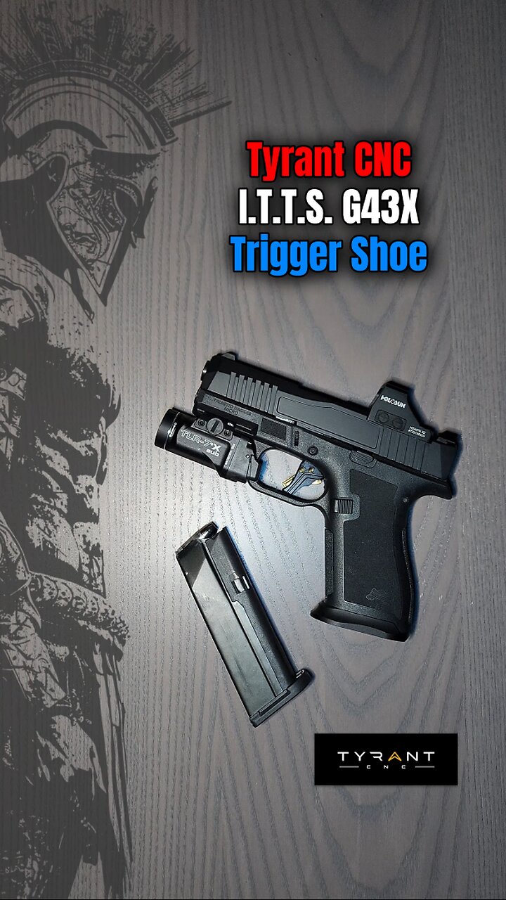 Tyrant CNC I.T.T.S. G43X Trigger Shoe: PSA Dagger Micro Black/Gold