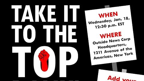 Christian Smalls The Take it to the Top Rally 50 Days at @newscorp HQ 1211 Avenue of the Americas