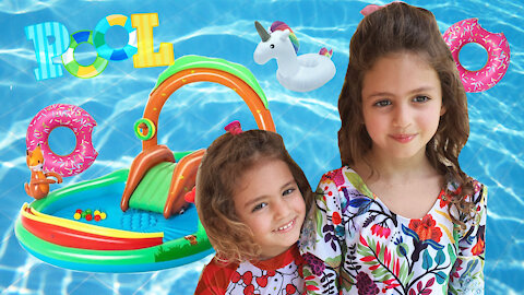 An activity pool for children Noya and Shir