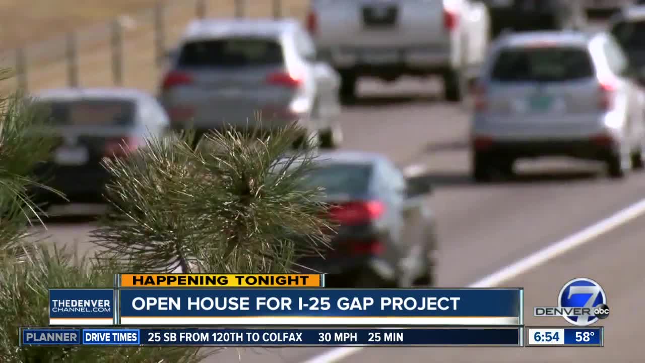 I-25 Gap project open house tonight