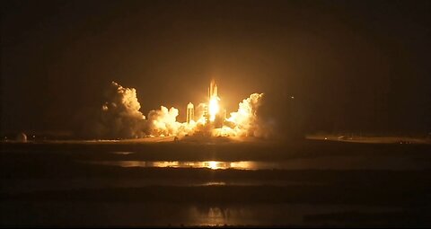 NASA Launching Rocket in Space Shuttle