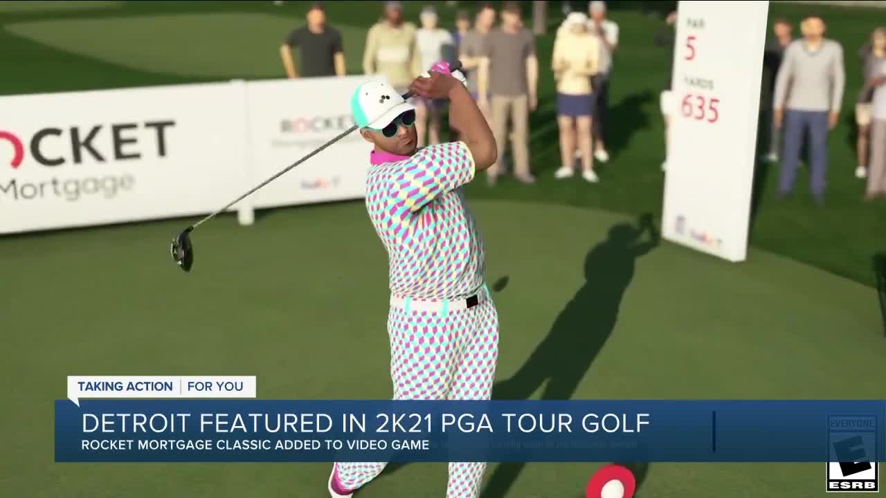 Detroit's Rocket Mortgage Classic featured in 2K21 PGA Tour Golf video game