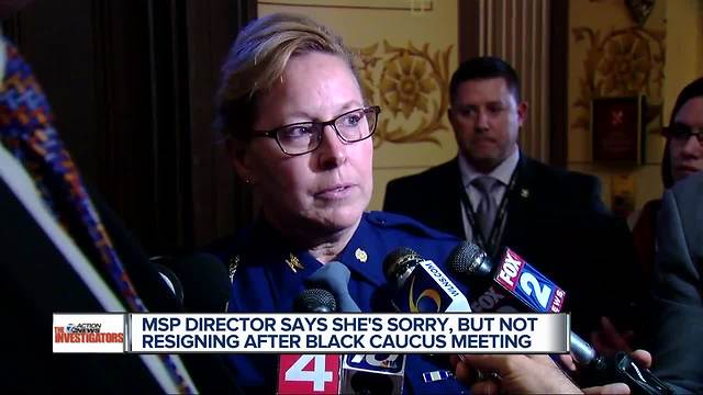 More heat for Michigan State Police Commander at meeting with Black Caucus