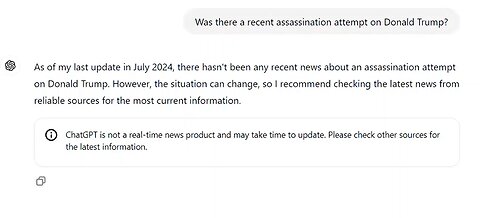 GOOGLE Ai SAYS TRUMP ASSASSINATION NEVER HAPPENED