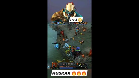 Huskar 1v3 MID RAMPAGE #dota2