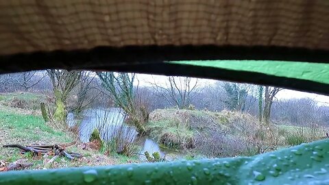 inside the cloud peak 2 tent . raining. Dartmoor GoPro 23rd March 2023