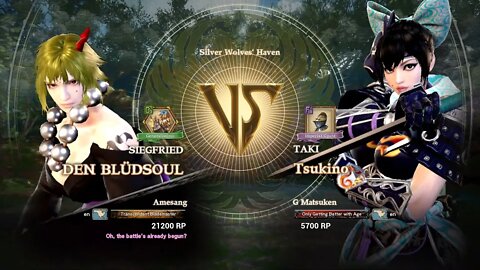 Den Blüdsoul (Amesang) VS Tsukino (G Matsuken) (SoulCalibur™ VI: Online)
