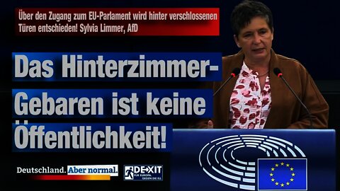 Über den Zugang zum EU-Parlament wird hinter verschlossenen Türen entschieden! Sylvia Limmer, AfD